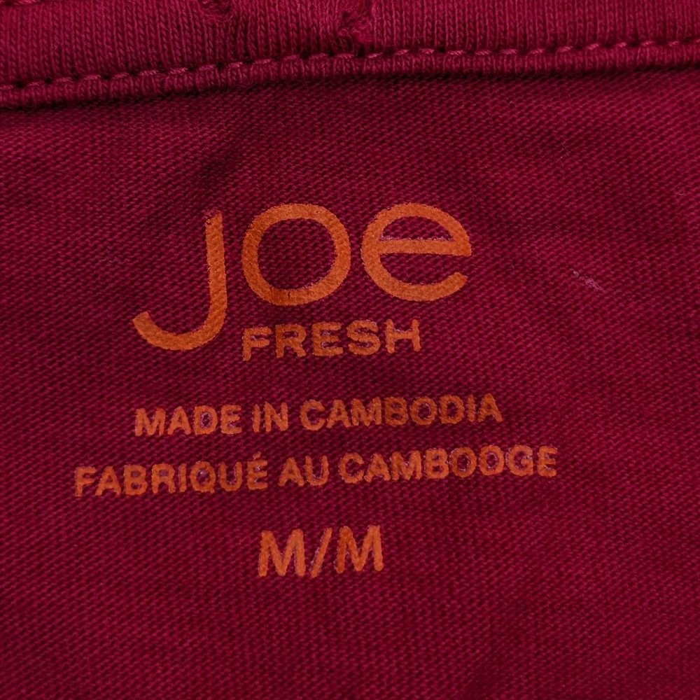 3/$15 Joe Fresh Raspberry Colored Basic Tee - Picture 3 of 4